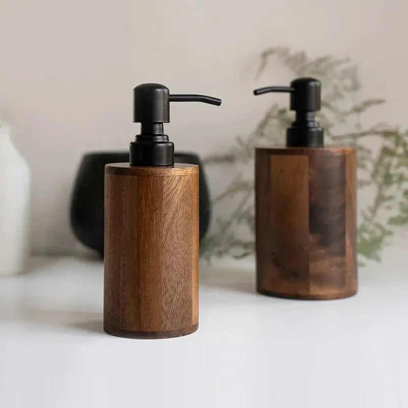 The Pour Walnut Wood Pump Dispenser