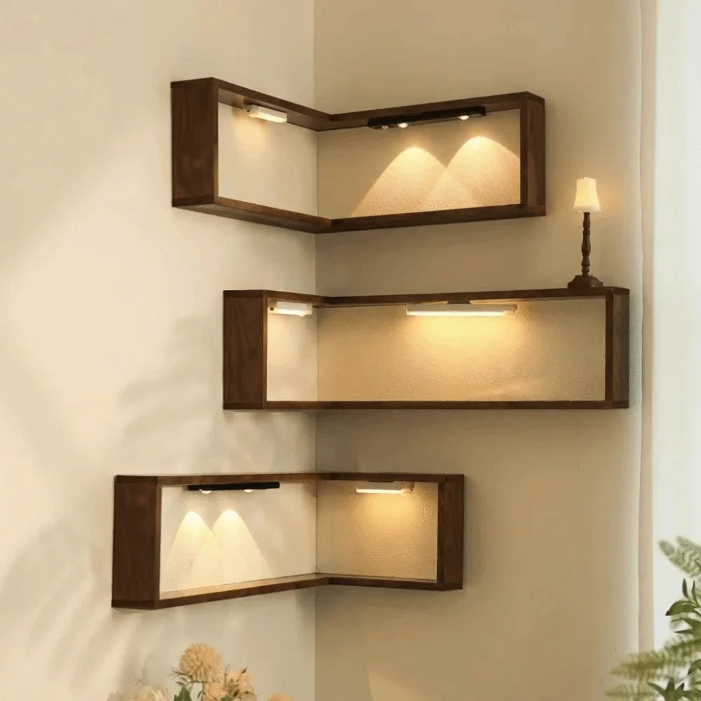 Oak & Origin: "The Nook" Floating Corner Shelf