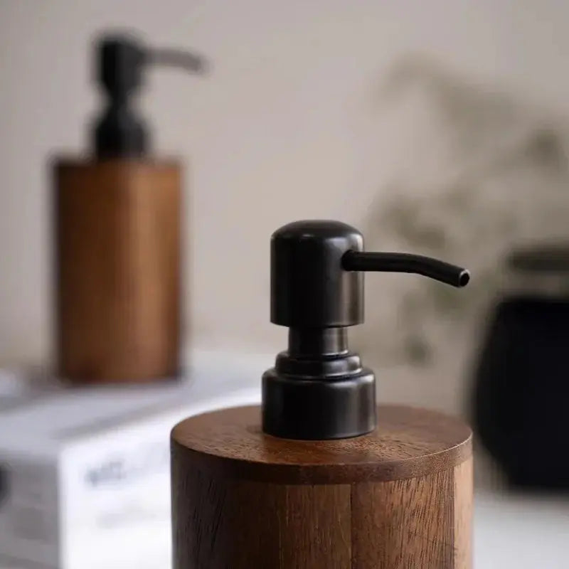 The Pour Walnut Wood Pump Dispenser
