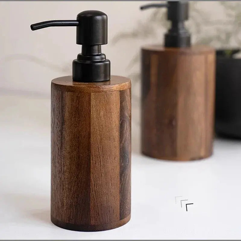 The Pour Walnut Wood Pump Dispenser