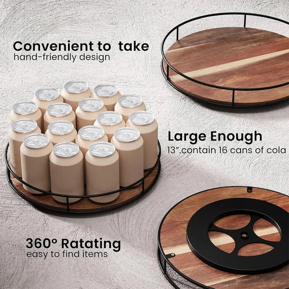The Mill Oak Wood Lazy Susan
